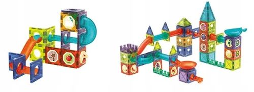 TOR KULKOWY 110 ELEMENTÓW DUŻY ZESTAW KULODROM KLOCKI KONSTRUKCYJNE na Arena.pl