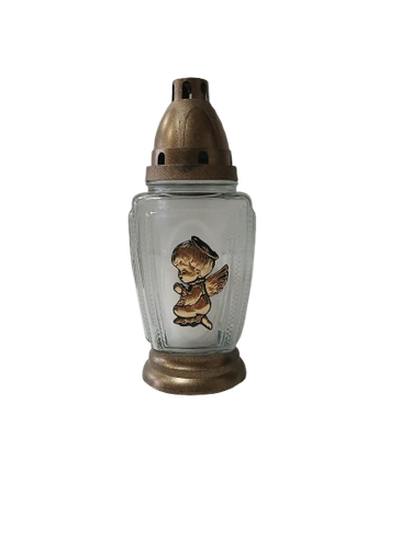 Znicz całoroczny aniołek złoty 24 cm na Arena.pl