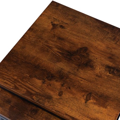 Stoliki kawowe kwadratowe zestaw 2w1 loft industrial ława, dąb antyczny na Arena.pl