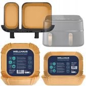 100x WKŁAD PAPIEROWY DO FRYTKOWNICY DUAL BASKET AIRFRYER WELLHAUS