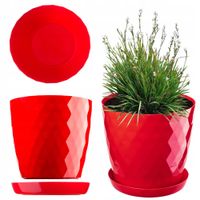 Doniczka tworzywo sztuczne czerwony Kadax 25 cm x 25 x 23 cm