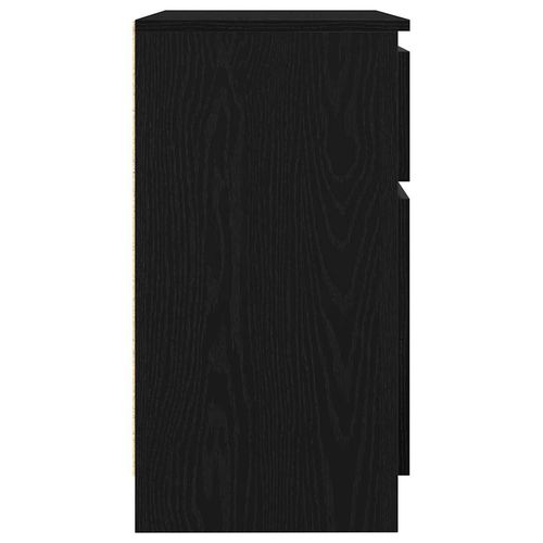 Komoda z szufladą Czarny dąb 71x35x65 cm Drewno klejone na Arena.pl