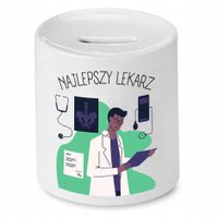 Skarbonka Dla Lekarza Doktora Najlepszy Lekarz Z Nadrukiem Ze Zdjęciem