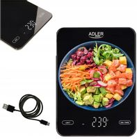 Waga Kuchenna Do 10Kg Usb Aku Adler Ad3177B