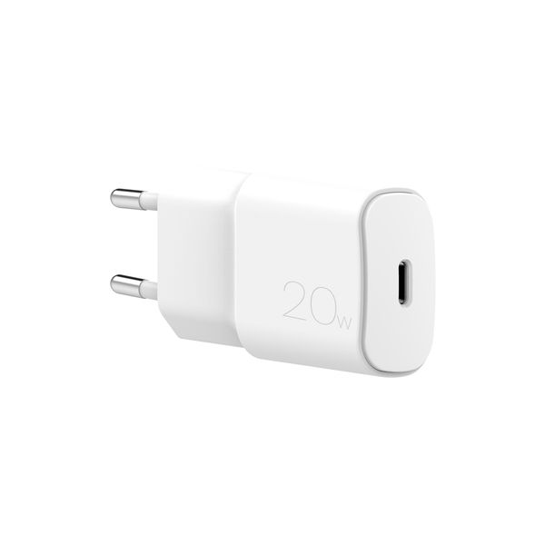 ładowarka sieciowa usb-c 20w pd - biała zdjęcie 1