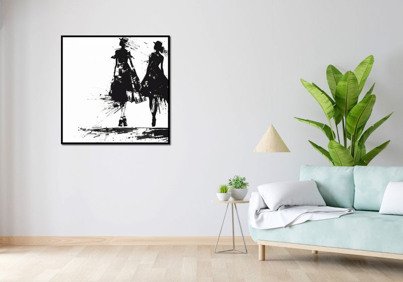 Plakat 90x90cm Atramentowy Przerys zdjęcie 4