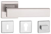 KLAMKA DRZWIOWA ONYX STAL NIERDZEWNA KOMPLET ROZET