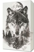 Obraz 30x50cm Wilczy Duch Lasu