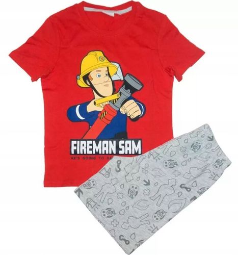 Piżama dziecięca chłopięca krótki rękaw bawełna zestaw 110 116 Strażak Sam na Arena.pl
