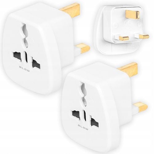 2x PRZEJŚCIÓWKA Wtyczka typ G ADAPTER PODRÓŻNY EU-UK PL ANGIELSKA na Arena.pl