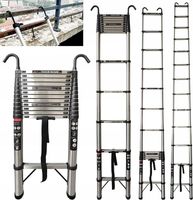 Drabina teleskopowa 5 mz hakiem stal 150 kg