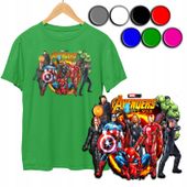 KOSZULKA DZIECIĘCA T-SHIRT Z NADRUKIEM - AVENGERS MARVEL KOLOR - M 134-140