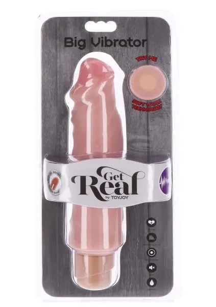 Dual Density Big Vibrator 9in. Light skin tone zdjęcie 2