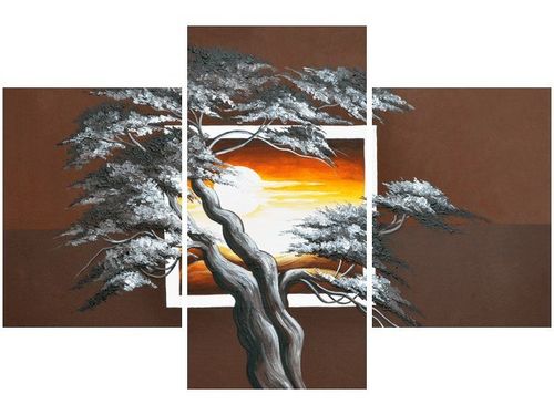 90X60CM OBRAZ DRZEWO TLE ZACHODZĄCEGO SŁOŃCA na Arena.pl