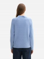 Tom Tailor sweter damski niebieski prosty do pasa rozmiar L