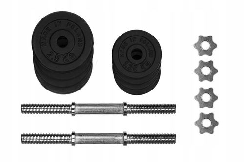 HANTLE ŻELIWNE 2x10 kg gryfy 28 mm! Regulowane Talerze zestaw 20kg na Arena.pl