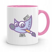 Kubek Różowy Prezent Dla Grafika Mistrz Gimpa Z Nadrukiem Ze Zdjęciem
