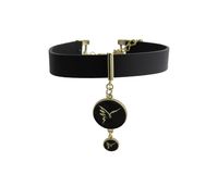 choker skórzany z logo colibra (c22/jes/177au)