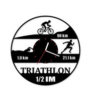 Zegar ścienny z płyty winylowej Triathlon 1/2 IM 41.8