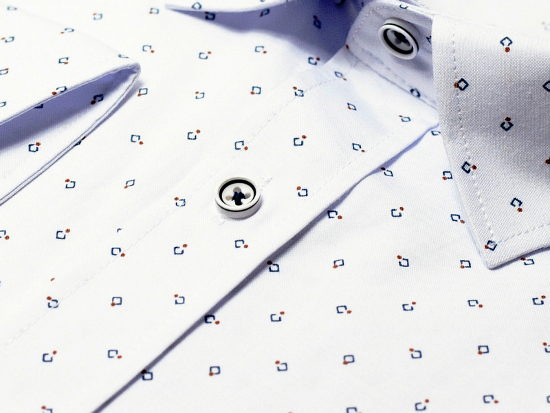 Espada duża koszula męska biała casual drobny wzorek duży rozmiar regular 5XL-51/52 zdjęcie 2