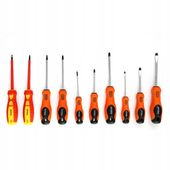 HARTOWANE WKRĘTAKI ŚRUBOKRĘTY IZOLOWANE 10 ELEMENTÓW KD10901