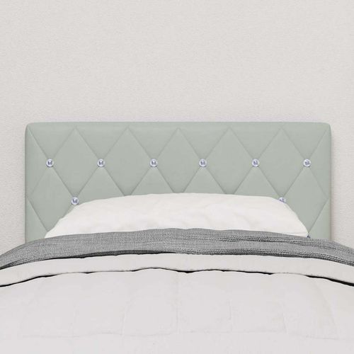 Wezgłowie LED Ze LED Lights Argyle Jasnoszary 80 cm Aksamit na Arena.pl