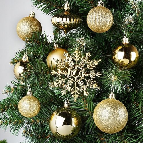 40x Bombki CHOINKOWE świąteczne nietłukące ZŁOTE zestaw bombek na choinkę na Arena.pl