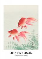 Plakat 13x18cm Two Veil Goldfish, Koson Vintage do Salonu