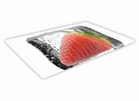 SZKLANA DESKA KUCHENNA 30x20 93a Truskawka i lód