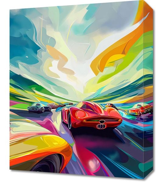 Obraz 40x50cm Wyścig Przy Barwach zdjęcie 1