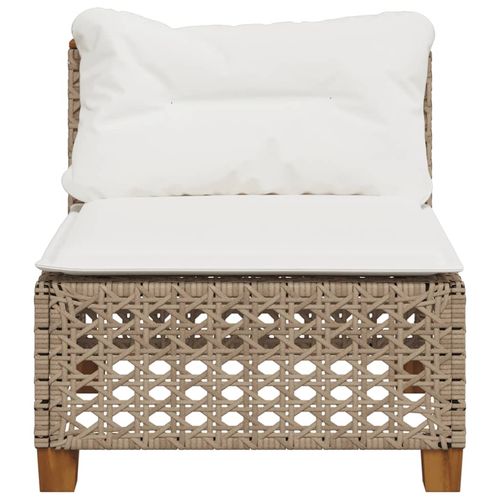 Moduł sofy ogrodowej, bez podłokietników, z poduszkami, beżowy na Arena.pl