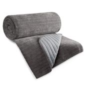 Narzuta szenilowa Glori Stal 170x210 stalowa elegancka dekoracja