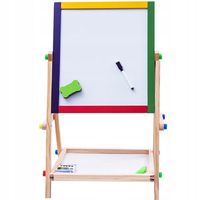 TABLICA KREDOWA DWUSTRONNA MAGNETYCZNA DLA DZIECI DREWNIANA EDUKACYJNA +