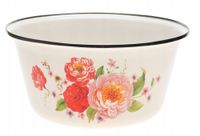 MISKA EMALIOWANA Stalowa Wysoka GŁĘBOKA Kuchenna DUŻA 27x13,5cm A1044