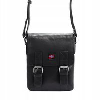 Nordee saszetka skórzana męska na ramię crossbody czarna