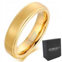 18K ZŁOTA OBRĄCZKA FAZOWANA Z WOLFRAMU MATOWA r.20