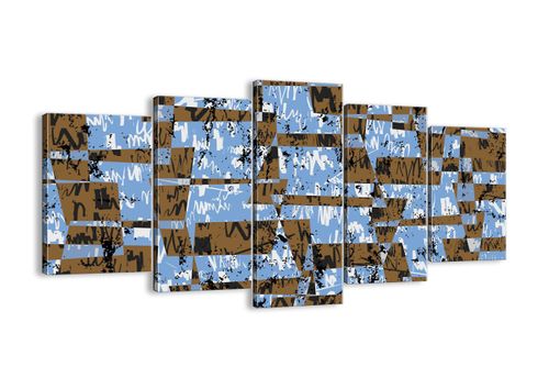 Obraz Na Płótnie - Kolor Błękit Brąz  - 160X85 Cm - Ea160X85-3729 na Arena.pl