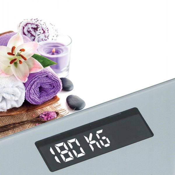Waga łazienkowa Grundig z termometrem WYŚWIETLACZ LCD SZKLANA do 180kg zdjęcie 11