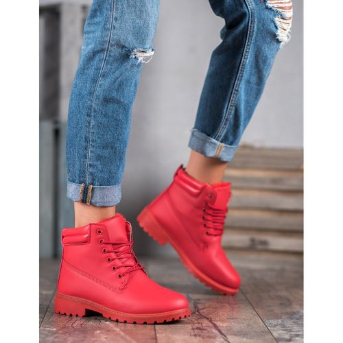 Czerwone Ocieplane Traperki r.37 na Arena.pl