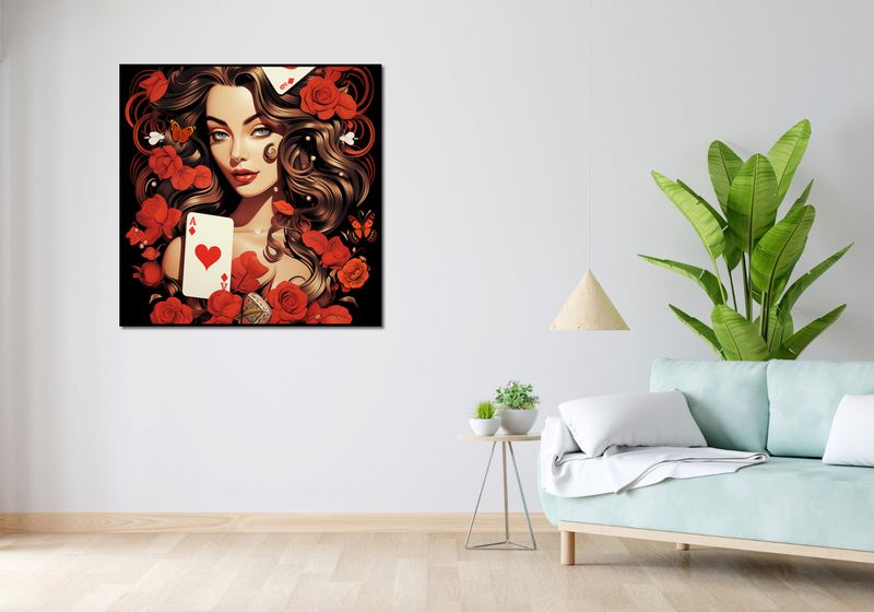 Plakat 100x100cm Różany Hazard zdjęcie 4