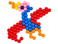 DUŻY ZESTAW KORALIKI WODNE DINOZAURY  AKCESORIA