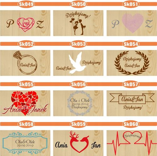 Pudełko na koperty drewniana skrzynka z nadrukiem na Arena.pl