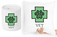 Dla Weterynarza Zestaw Poduszka + Skarbonka Z Nadrukiem Ze Zdjęciem