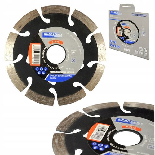 Tarcza Diamentowa Segmentowa do Ciecia Turbo 125x7x22,23 mm Kraft&Dele na Arena.pl