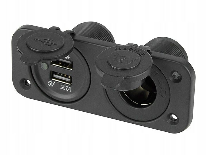 GNIAZDO ZAPALNICZKI SAMOCHODOWEJ 2xUSB 1xGNIAZDO zdjęcie 1