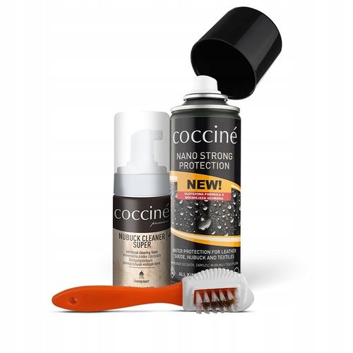 COCCINE ZESTAW DO ZAMSZU I NUBUKU 3W1 IMPREGNAT PIANKA CZYSZCZĄCA SZCZOTKA na Arena.pl