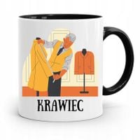 Kubek Czarny Dla Krawcowej Krawiec Prezent Z Nadrukiem Ze Zdjęciem