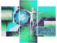 OBRAZ ABSTRAKCYJNY TANIEC ZIELENI