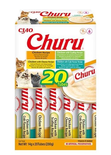 INABA CAT CHURU VARIETIES CHICKEN Mix Przysmak dla kota kurczak 20x14g+2x14 na Arena.pl