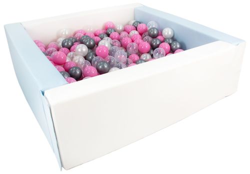 Kwadratowy suchy basen z ekoskóry z 300 piłeczkami SUPER ZABAWA DLA DZIECKA na Arena.pl